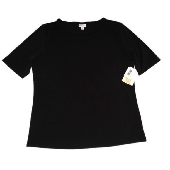 New Lularoe Gigi Black Short Sleeve Shirt Stretch